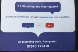 T B plumbing and heating , North Yorkshire